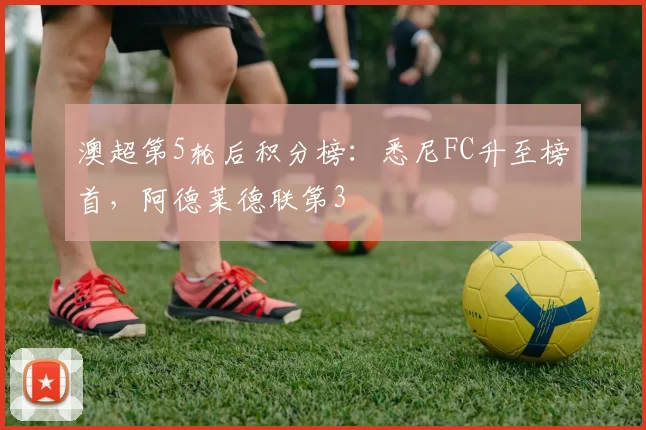 澳超第5轮后积分榜：悉尼FC升至榜首，阿德莱德联第3
